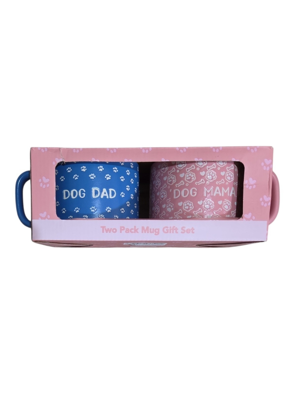 Dog Dad & Dog Mama Ceramic Mug Set - Blue & Pink